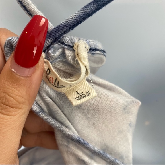 Adorable tie dye blue white shorts romper - Picture 4 of 4